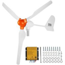 VEVOR Générateur d'éolienne 800 W, kit d'éolienne 12 V, générateur d'énergie éolienne à 3 pales avec contrôleur MPPT, direction du vent réglable et vitesse de démarrage du vent de 2,5 m/s, adapté pour