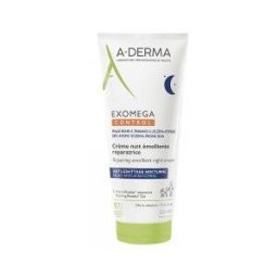 A-DERMA Exomega Control Crème Nuit Émolliente Réparatrice Dès la Naissance 200 ml - Tube 200 ml