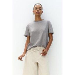 Pull&Bear T-Shirt Sans Finition Gris M female