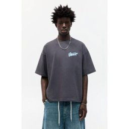 Pull&Bear T-Shirt Manches Courtes Imprimé Graffiti Stwd Gris anthracite L male