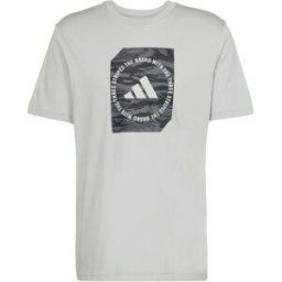 Adidas Graphic Logo T-Shirt Mens Boîte de camouflage gris XL Male