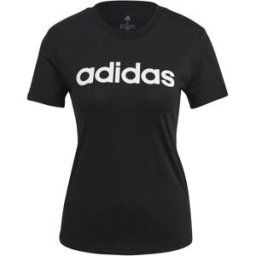 Adidas Essentials Logo T-Shirt Womens Noir linéaire M (12-14) Female
