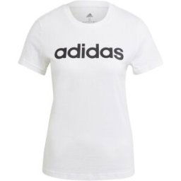 Adidas Essentials Logo T-Shirt Womens Blanc linéaire M (12-14) Female