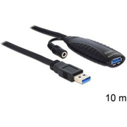 Delock Câble USB USB 3.0 USB-A mâle, USB-A femelle 10.00 m noir 83415