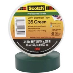 Ruban isolant Scotch® 35 Scotch SCOTCH35-19X20GN vert (L x l) 20 m x 19 mm résine caoutchouc 1 pc(s)