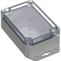 TRU COMPONENTS TC-10860576 Cloche à bride 120 x 80 x 45.20 ABS-PC gris clair 1 pc(s)
