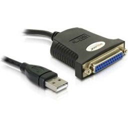 Delock Câble USB USB 1.1 USB-A mâle, Prise DB25 parallèle 0.80 m noir 61330