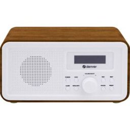 Denver DAB-30DW Dark Wood Radio de table DAB+, FM fonction réveil bois marron (satiné)