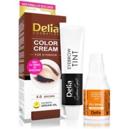 Delia Cosmetics Argan Oil teinture sourcils teinte 4.0 Brown 15 ml