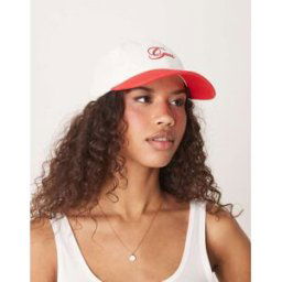 GANT - Casquette de baseball en sergÃ© de coton Ã logo - Blanc/rouge Blanc One Size female
