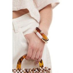 Accessorize - Lot de 2 joncs extensibles chunky en rÃ©sine - Ambre-Marron Marron No Size female