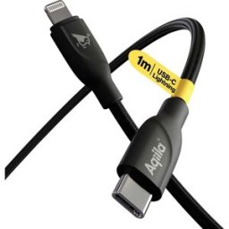 Aqiila Cablebird CB21 Câble USB-C USB 2.0 Connecteur Lightning 1.00 m noir AQCBPBICB1BD850