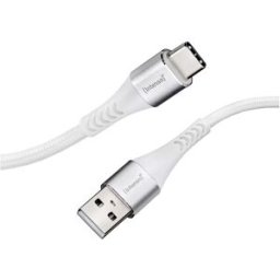 Intenso Câble USB USB 2.0 USB-A mâle, USB-C® mâle 1.50 m blanc gaine textile 7901102