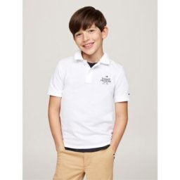 Tommy Hilfiger Short-Sleeved Polo Junior Blanc YBS 12Y Male