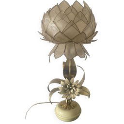 Lampe vintage dans le goût de la maison jansen marron 0x0x0