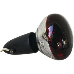 Lampe ancienne osram noir + support fil blanc + ampoule rouge années 70 vintage noir 20x12x19