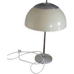 Lampe champignon Unilux, années 70 blanc 36x36x57