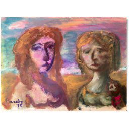 ART Mère et fille 2" par Henriette Barety multicolore 38x0x28