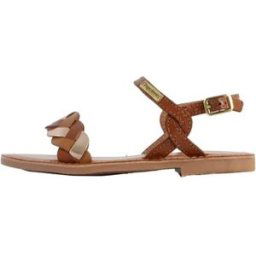 Sandales enfant Les Tropéziennes par M Belarbi Sandale Plate Cuir Bonbon Marron