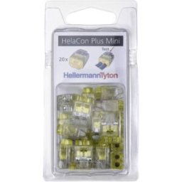 HellermannTyton 148-90054 HCPM-2-Blister-PC-CL/YE (20) Borne de raccordement flexible: 1.0-2.5 mm² rigide: 0.5-2.5 mm² Nombre de pôles: 2 20 pc(s) transparent,