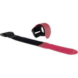 VELCRO® E1010000433002 Bande auto-agrippante pour grouper partie velours et partie agrippante (L x l) 360 mm x 25 mm noir, rouge 10 pc(s)