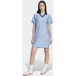 adidas Originals x Liberty London - Robe style football effet ton sur ton - Bleu ciel/blanc craie Bleu 2XL female