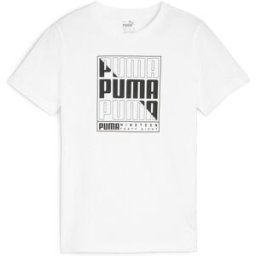 Puma Logo T-Shirt Juniors Graphique blanc 7-8 (S) Male