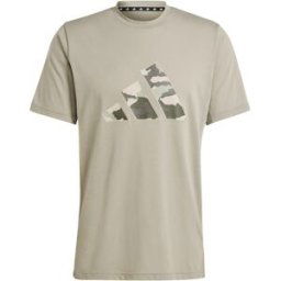 Adidas Train Essentials Camo Graphic Logo T-Shirt Mens Caillou d'argent XL Male