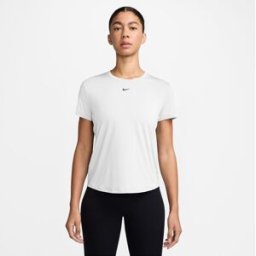 Nike Dri-Fit One Women's Standard Fit Short-Sleeve Top Blanc 10 (S) Female