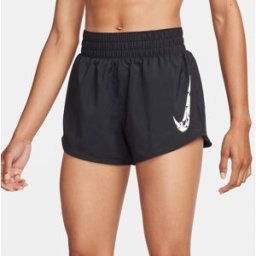 Nike One Swoosh Women's Dri-Fit Running Mid-Rise Brief-Lined Shorts Noir 18 (2XL) Female