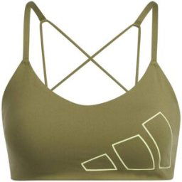Adidas Aeroreact Training Light-Support Logo Bra Womens Focoli/Pullim XS D-DD Female