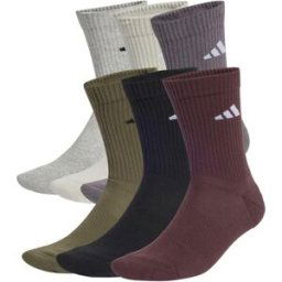 Adidas 6-Pack Logo Crew Socks Adults Terre mélangée S 4.5-5.5 Unisex