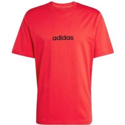 Adidas Essentials Single Jersey Logo T-Shirt Mens Linéaire rouge XL Male