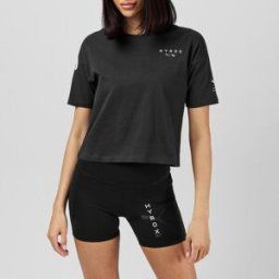 Puma X Hyrox World Cropped T-Shirt Adults Puma Noir 12 (M) Female