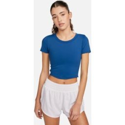 Nike One Fitted Women's Dri-Fit Short-Sleeve Top Bleu court 16 (XL) Female