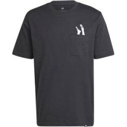 Adidas Lounge Slides Graphic Pocket T-Shirt Adults Noir L Male