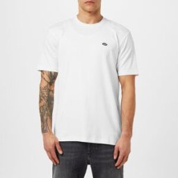 Diesel Small Oval Logo T-Shirt Off White 141 L Male