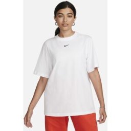 Nike Oversized Logo T-Shirt Womens Blanc/Noir 12 (M) Female