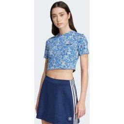 adidas Originals x Liberty London - T-shirt effet rÃ©trÃ©ci effet ton sur ton - Multicolore/blanc craie Multicolore L female
