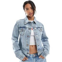 Miss Selfridge Petite - Veste en jean coupe girlfriend - Bleu clair dÃ©lavÃ© Bleu 38 female