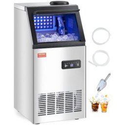 VEVOR Machine à Glaçons Autonome 36 Glaçons Capacité de 50 kg/24 h Maison Bar