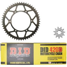 Kit chaîne DID acier Derbi 50 SM DRD Limited jantes bâtons 07-
