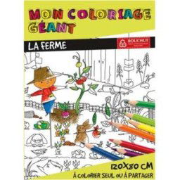 CBG Poster géant à colorier - 80 x 120 cm - thème la ferme