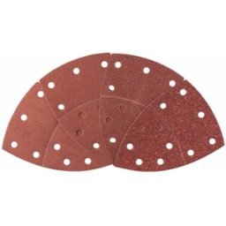 Set de feuilles abrasives pour ponceuse Multi avec bande auto-agrippante, perforé Bosch Accessories 2607017112 Grain 40, 80, 120, 180 (L x l) 102 mm x 62.93 mm