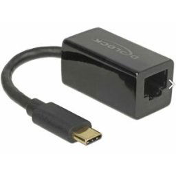 Delock USB 2.0 Adaptateur [1x USB-C® mâle - 1x RJ45 femelle] 65904 12.7 cm