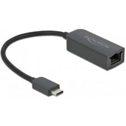 Delock USB 2.0 Adaptateur [1x USB-C® mâle - 1x RJ45 femelle] 66645 0.16 m