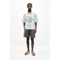 Pull&Bear Short De Bain Stwd Garment Dye Noir S male