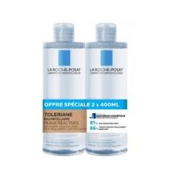 La Roche-Posay Tolériane Eau Micellaire Nettoyante lot de 2 x 400 ml - Lot 2 x 400 ml