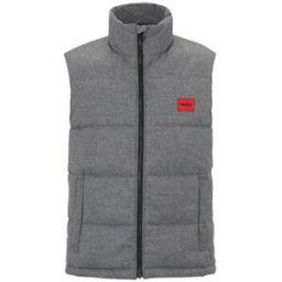 Manteau BOSS Doudoune sans manches HUGO Baltino Slim Fit déperlante avec Gris