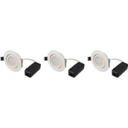 Sygonix SY-6610778 Luminaire à LED encastrable jeu de 3 CEE: F (A - G) LED 5.5 W blanc